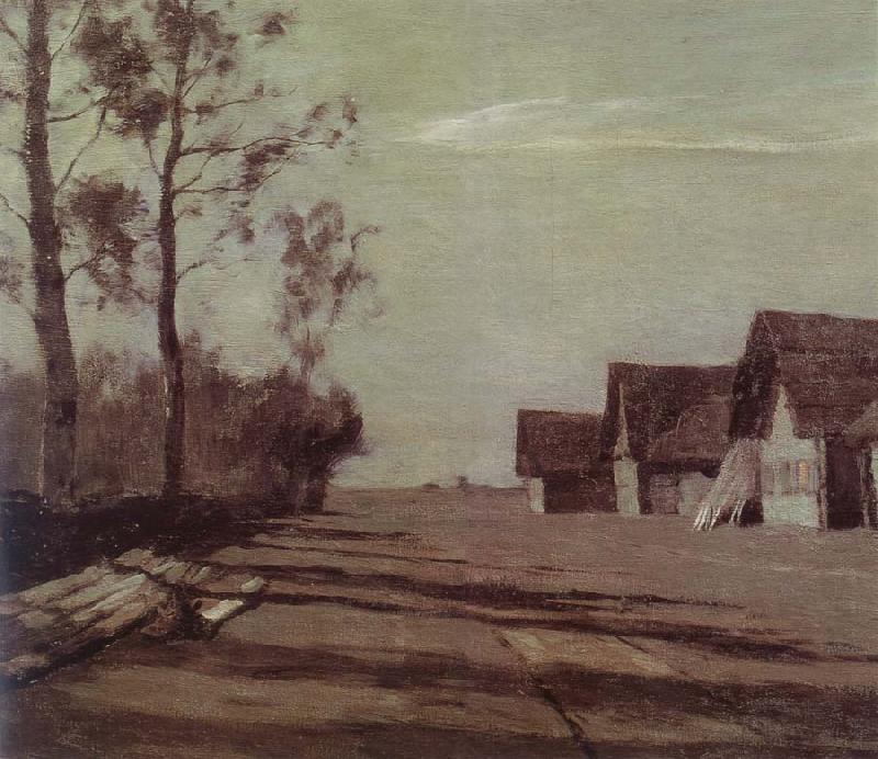 Isaac Levitan Village by Moonlight oil painting image
